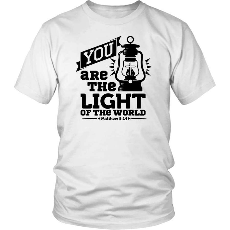 Matthew 5:14 you are the light of the world t-shirt