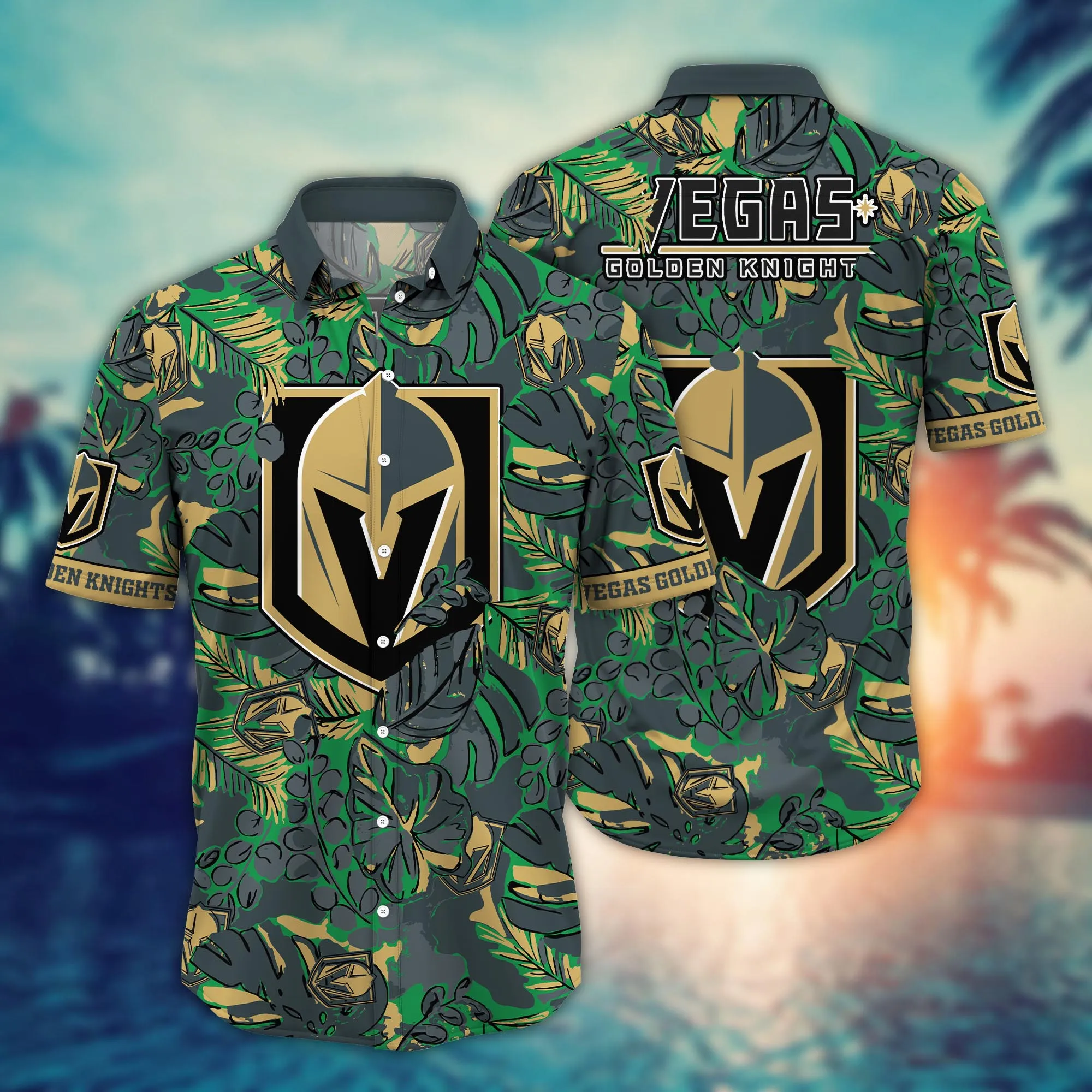 Vegas Golden Knights Nhl Hawaiian Shirt Sunlight Aloha Shirt