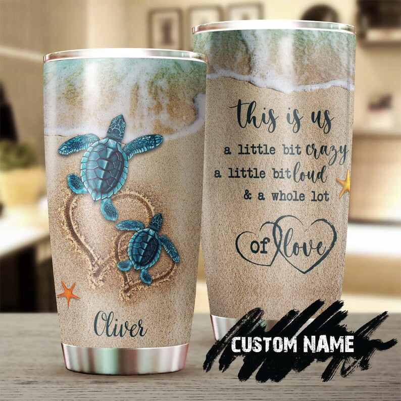 Turtle Couple A Lot Of Love Gift For Lover For Wife For Husband Personalized Tumbler-Unique Tumbler-Birthday Christmas Gift For Turtle Lover