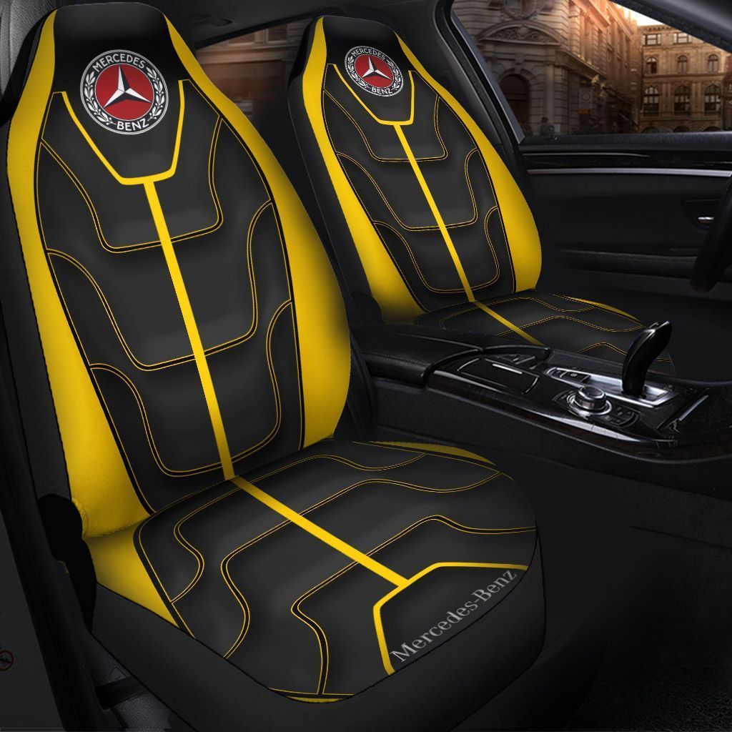 Mercedes-benz amg AN-VA Car Seat Cover (Set of 2) Ver 1 (Yellow)