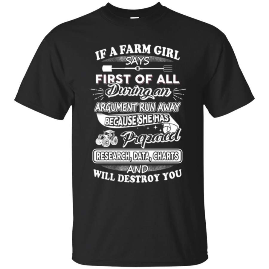 If A Farm Girl Says First Of All – Farmer T-Shirts