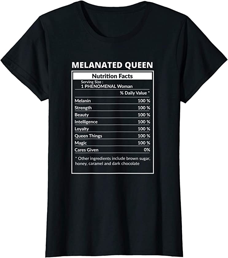 Womens Melanin Queen African American Black History Month Women T-Shirt