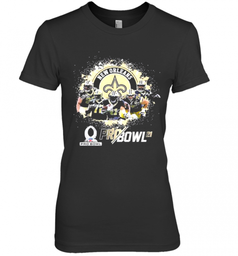 New Orleans Saints Football Team Signatures Premium Women’S T-Shirt