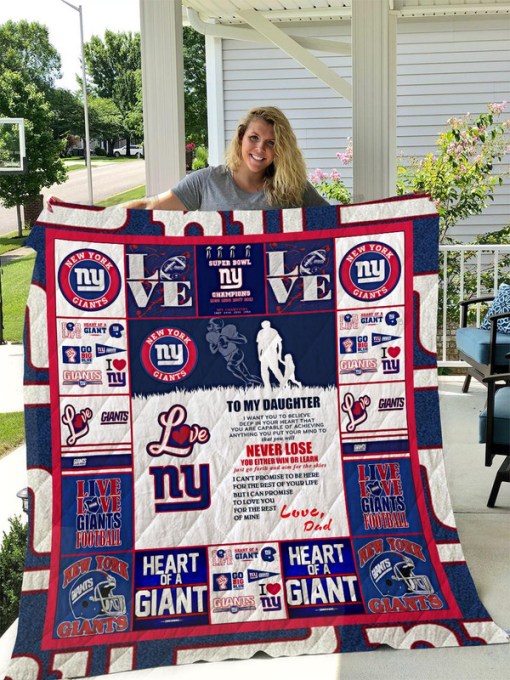 New York Giants To My Daughter Love Dad 3D Printing Quilt Gift For Fan Football Lovers