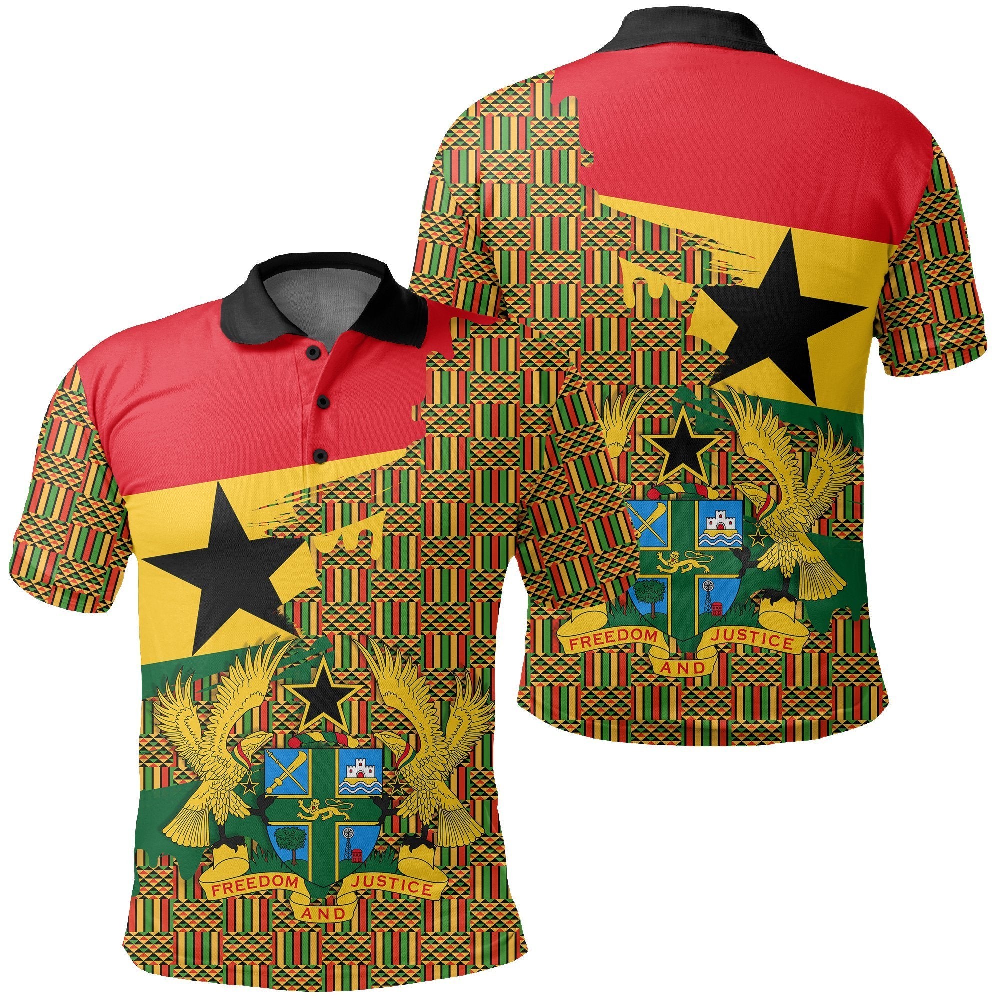 Greek Life Shirt – Kente Fabric Kwanzaa Polo Shirt – Gash Style