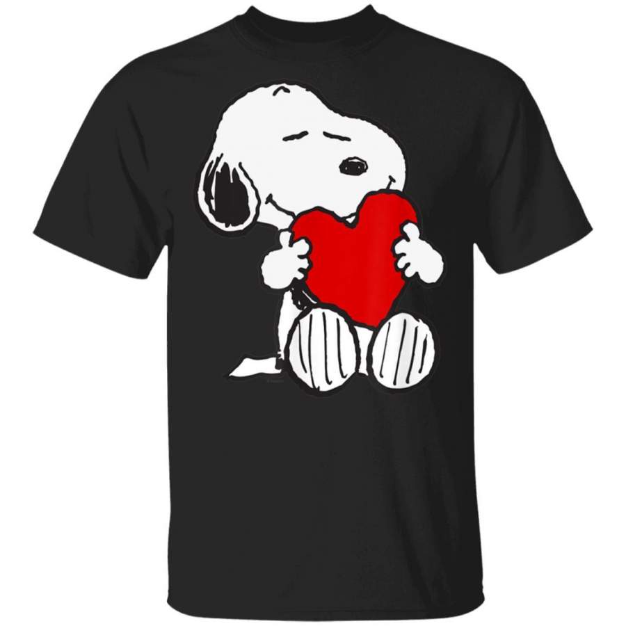Peanuts Valentine Snoopy Hugging Heart T-Shirt - Micalshop