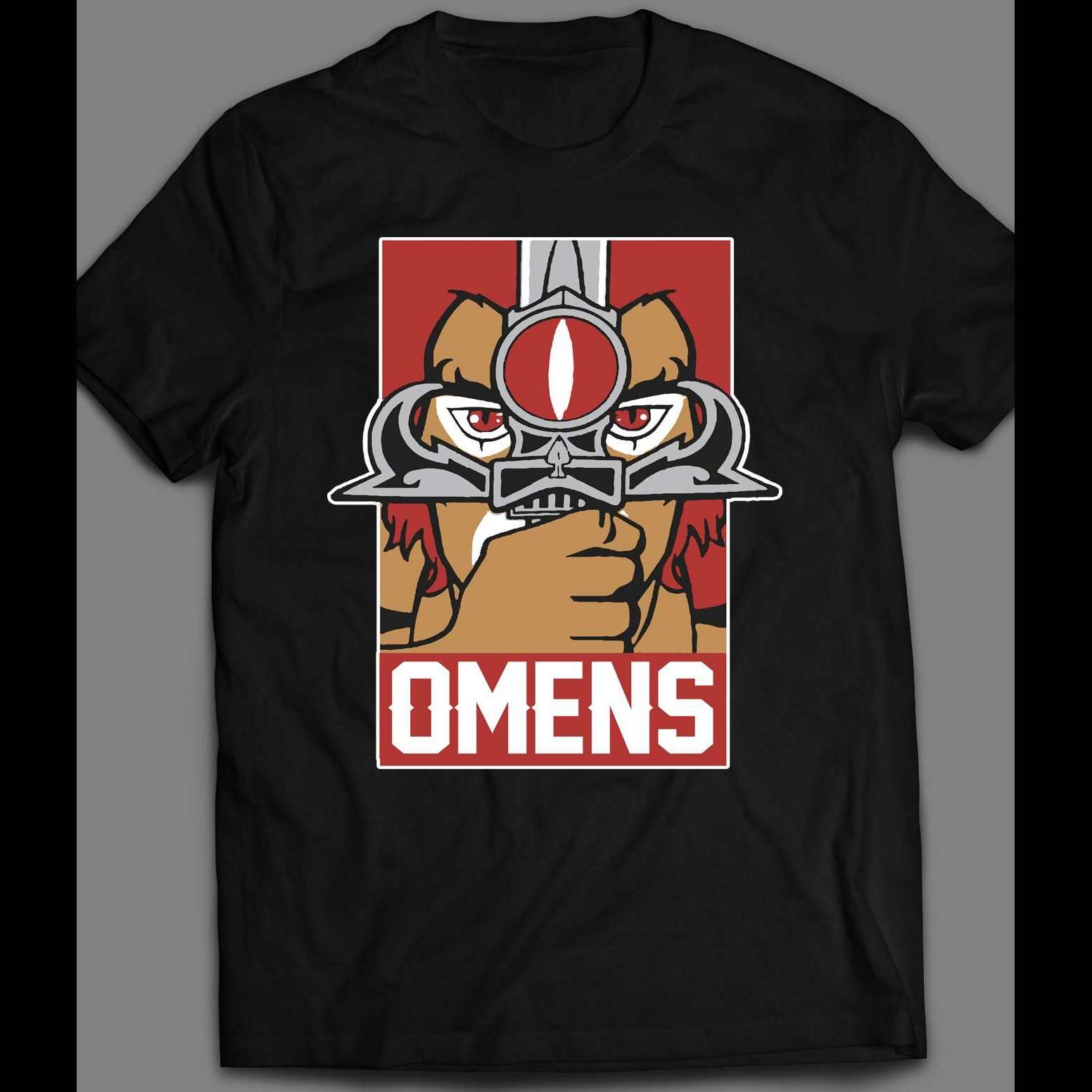 80’S CARTOON THE THUNDERCAT’S “OMENS” OBEY STYLE LION-O SHIRT