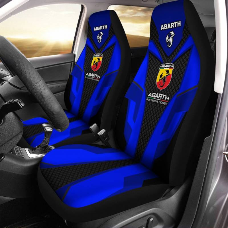 Abarth LPH Car Seat Cover (Set of 2) Ver 1 (Blue)