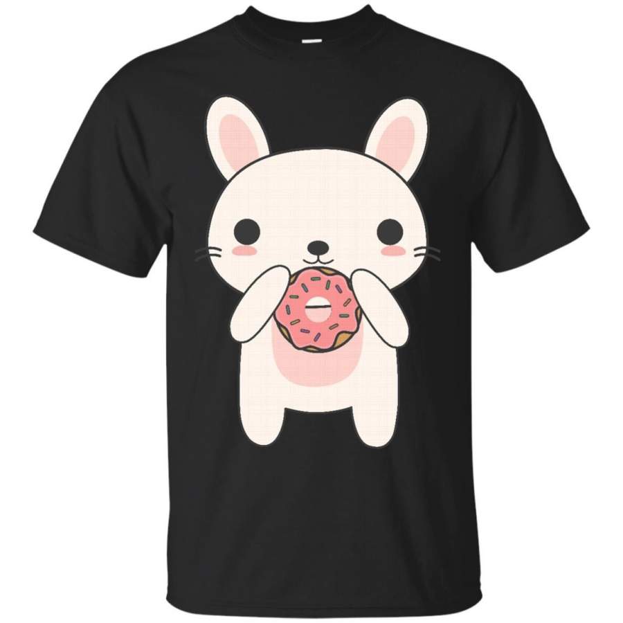 RABBIT – Kawaii Bunny Eating A Donut TShirt T Shirt & Hoodie