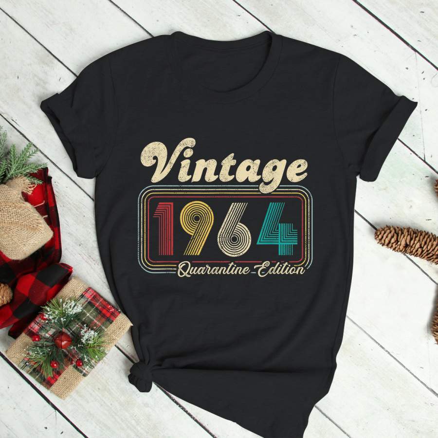 Vintage Made in 1964 57th Bday Gifts 57 Quarantine Birthday T-Shirt