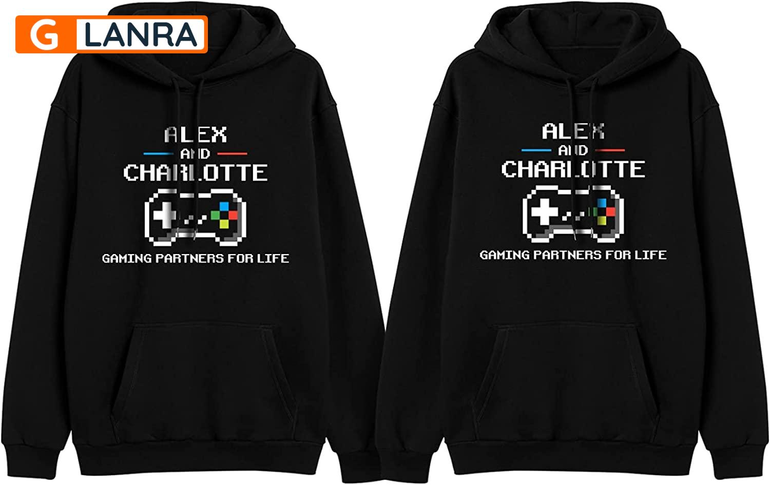 Personalized Gaming Partners For Life Hoodie, Custom Gaming Couple Hoodie, Couple Hoodie, Video Game Hoodie, Husband Wife Unisex Sweater, Sweatshirt