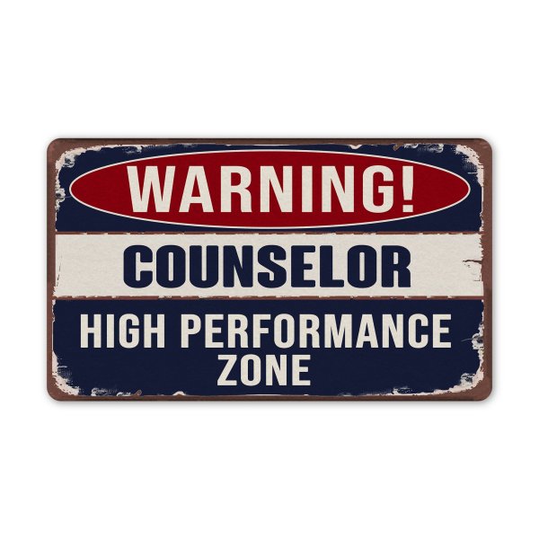 Counselor High Performance Zone Warning All Over Printed Doormat, Classroom Decor