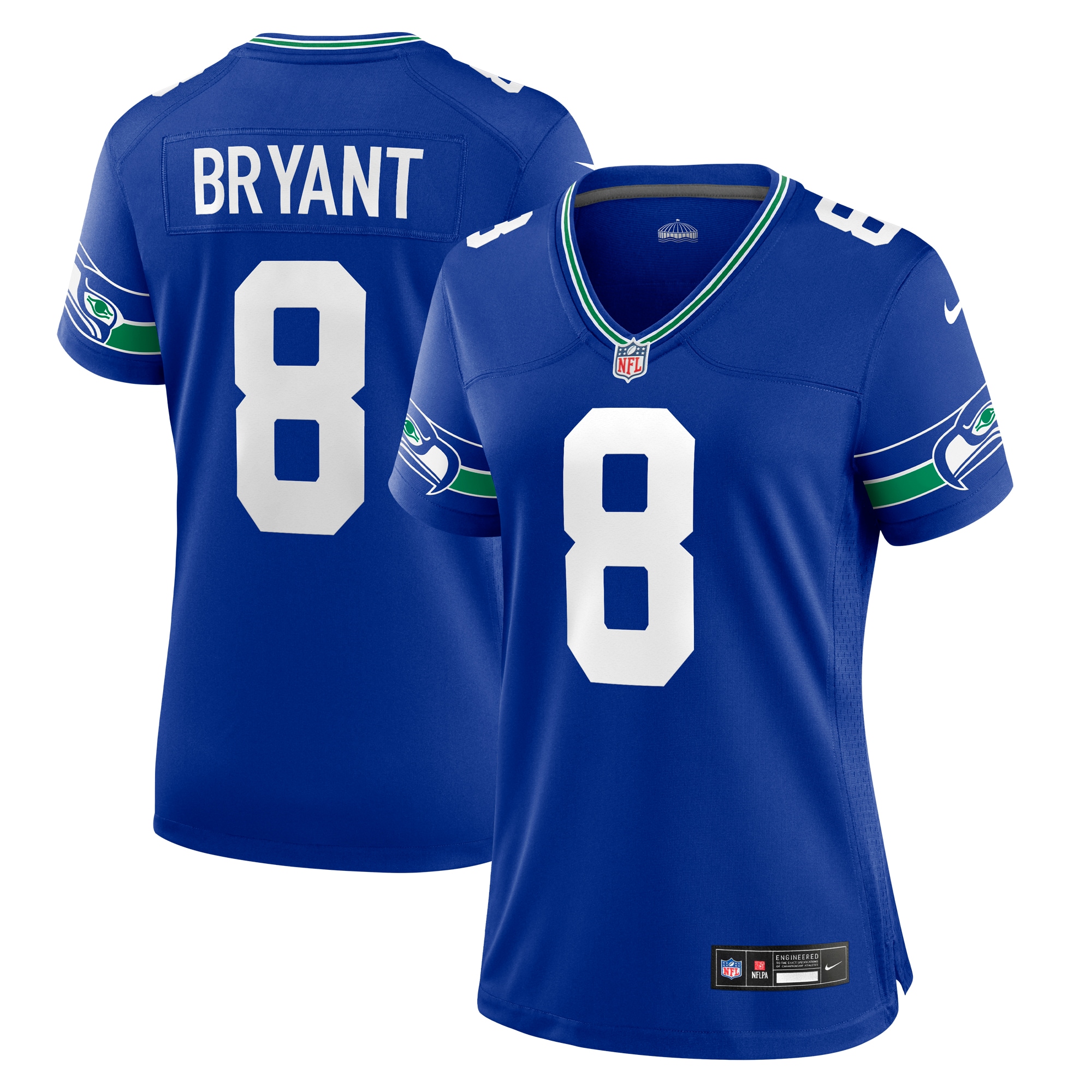 Women’s Seattle Seahawks Coby Bryant Royal Throwback Player Game Jersey