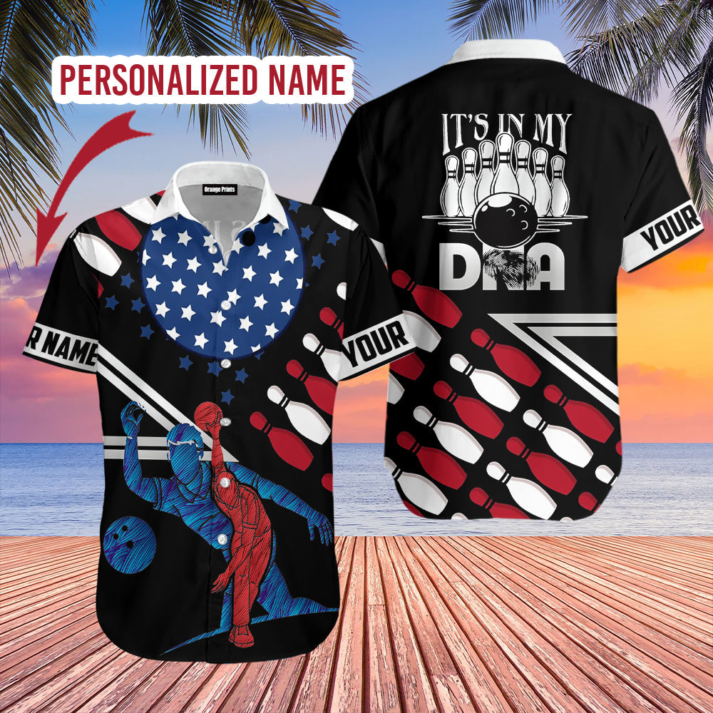 Bowling In My Dna Custom Name Hawaii Shirt For Men Women Ha11113