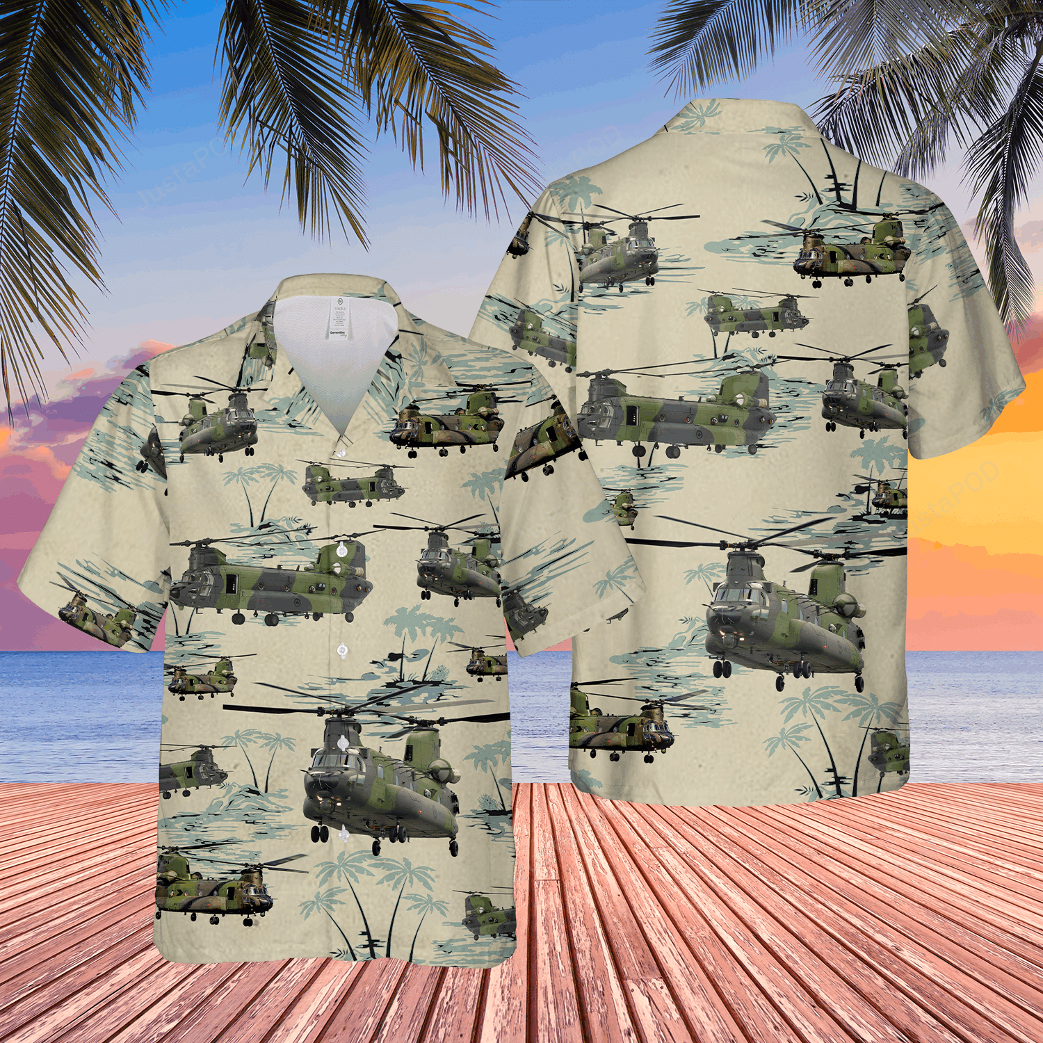 Chinook Tactical Aviation Short Sleeve Hawaii Shirt Ha32553