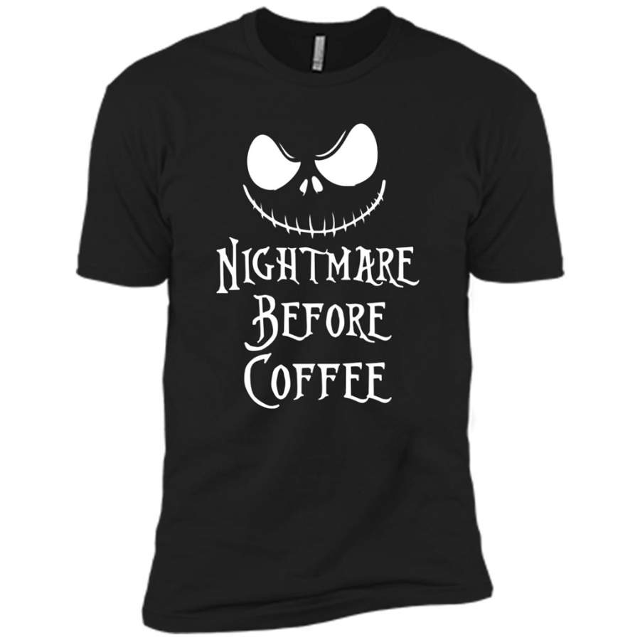 A Nightmare Before Coffee, Halloween Gift funny – Canvas Unisex USA Shirt