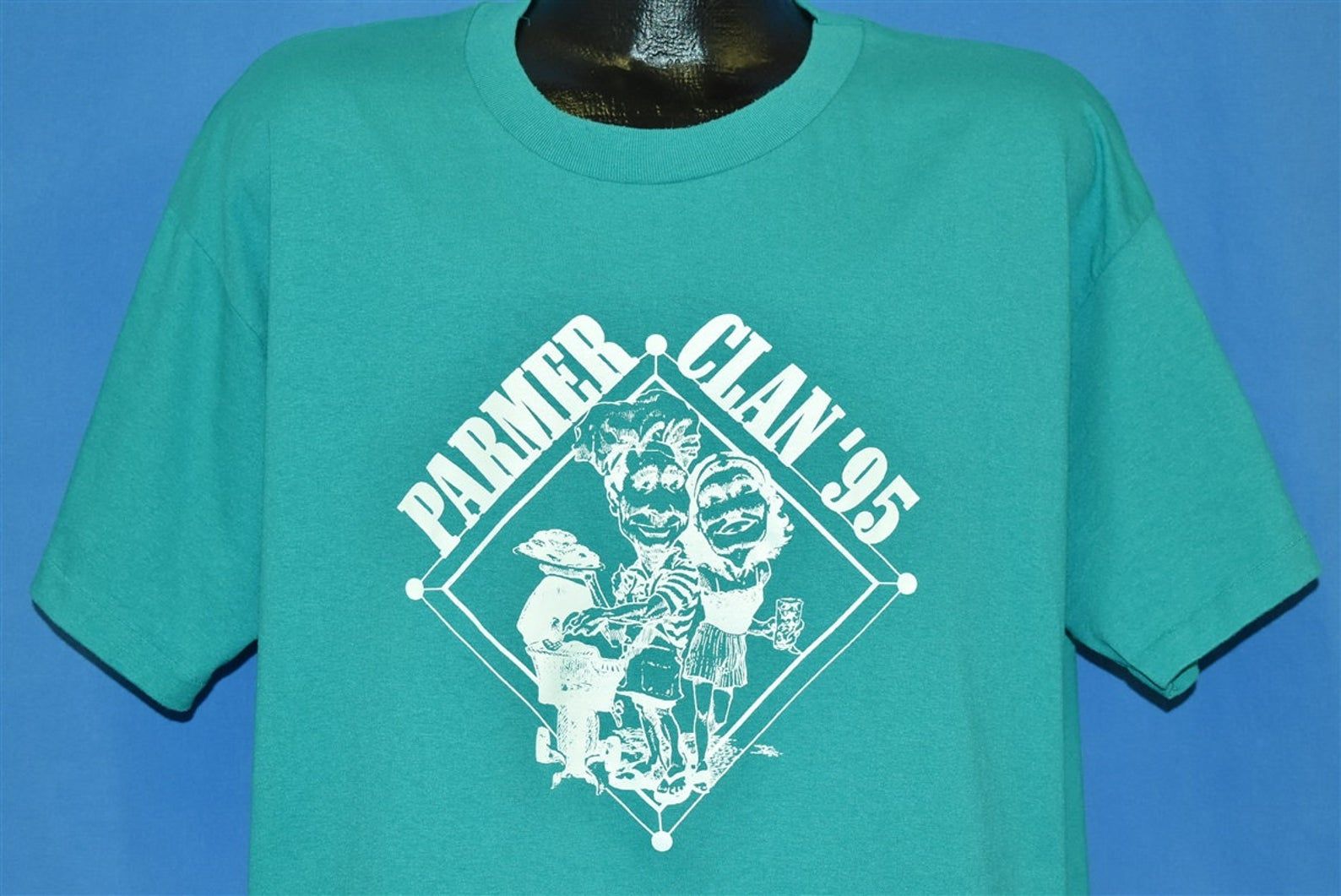 90S Parmer Clan 1995 Family Cookout Grill Barbeque T-Shirt X