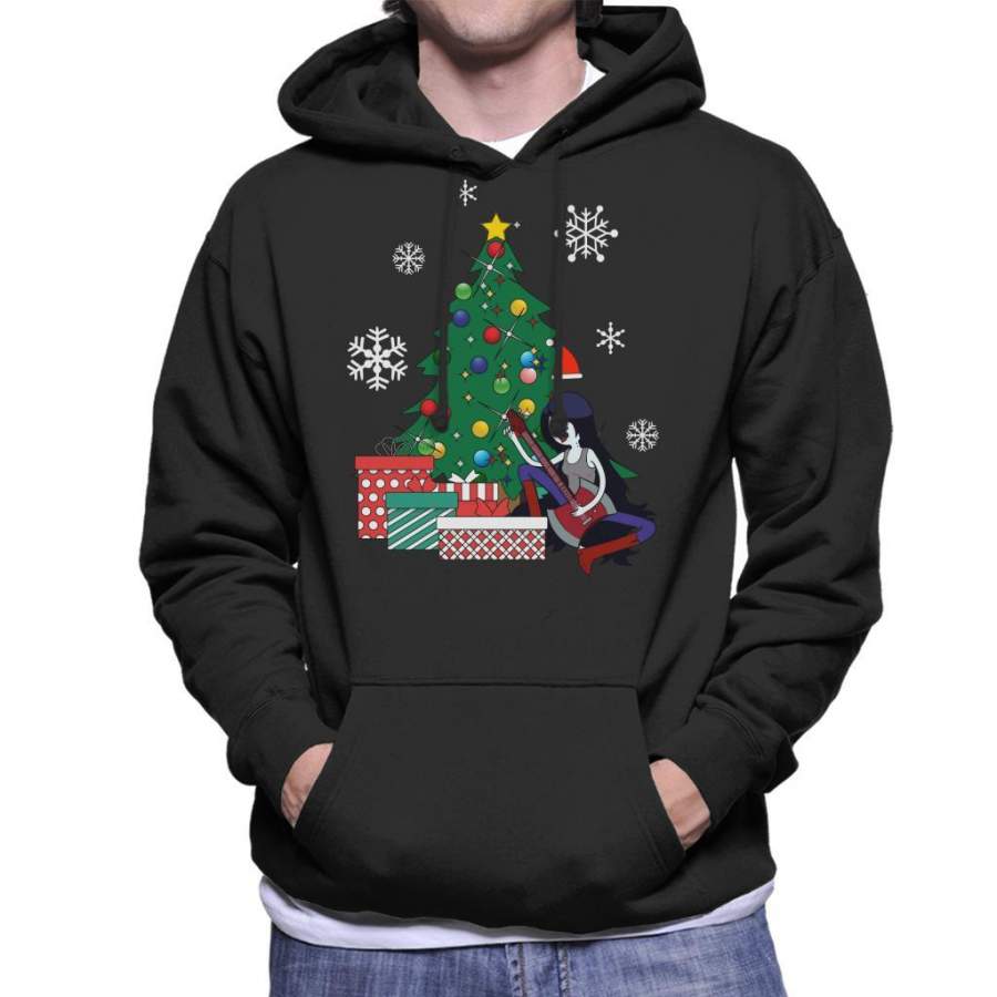 Marceline The Vampire Queen Around The Christmas Tree Men’s Hooded Sweatshirt