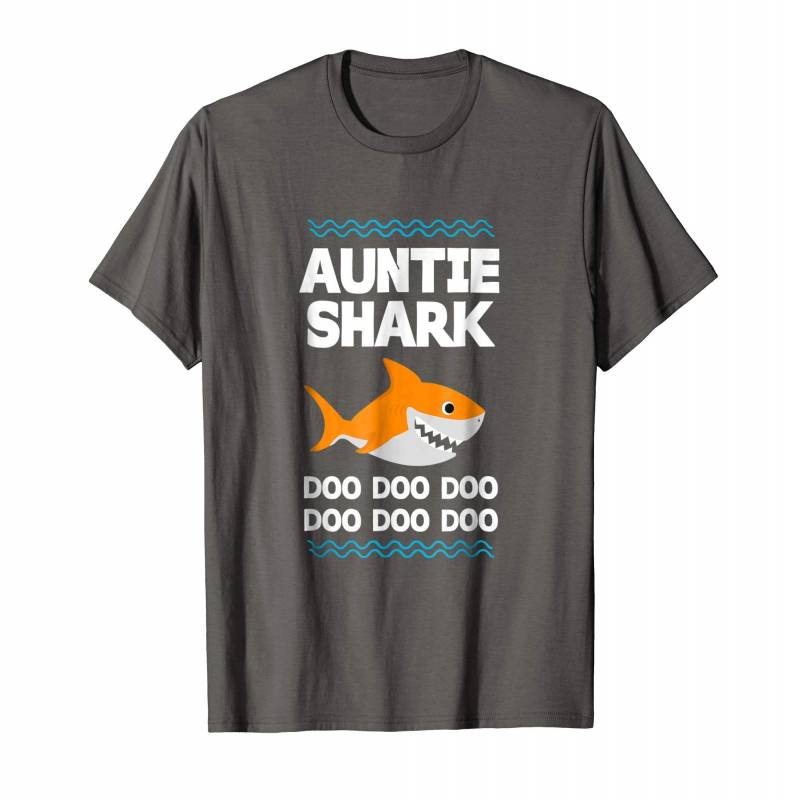 Auntie Shark T-shirt Doo Doo Uncle Mommy Daddy Aunt Tshirt