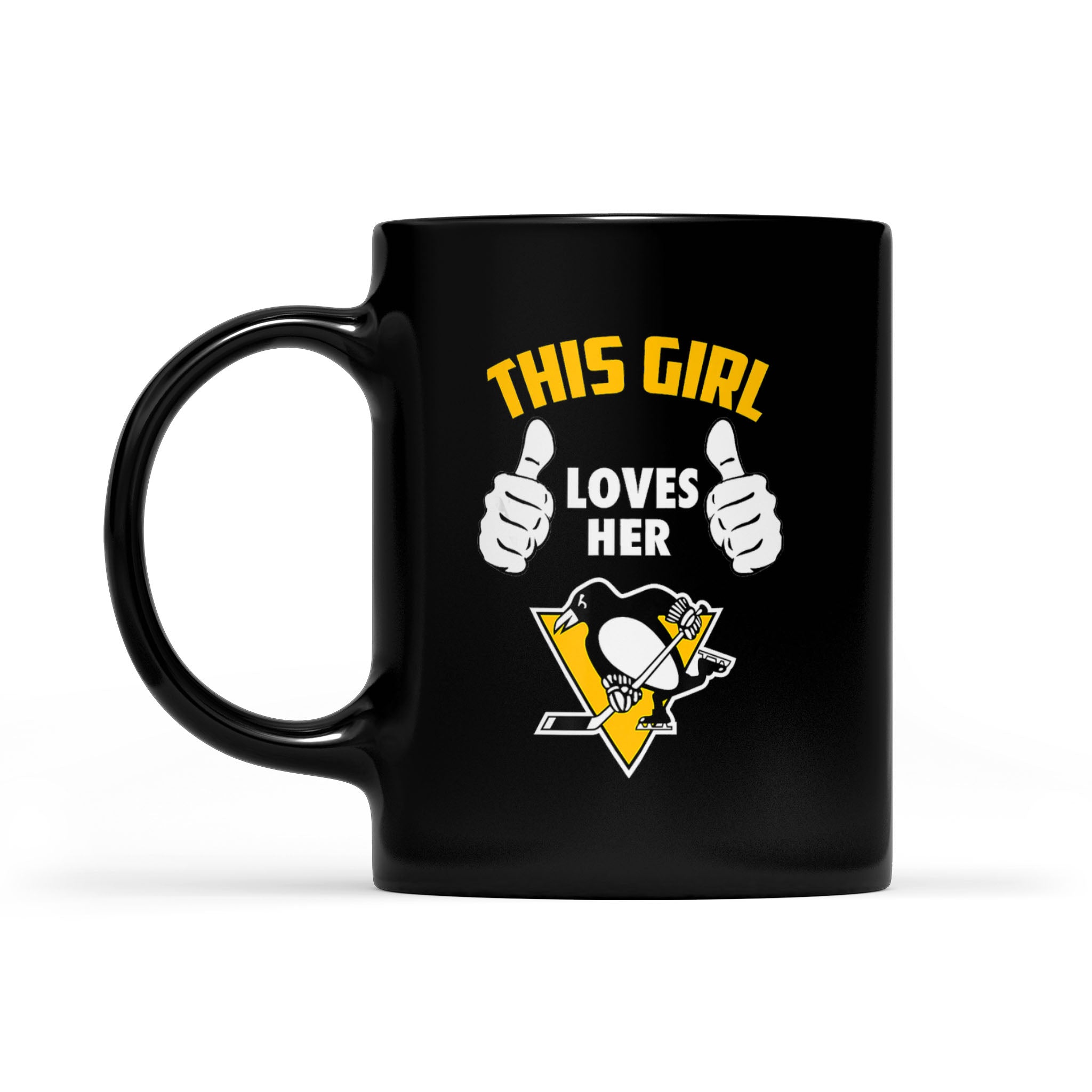 This Girl Love Pittsburgh-Penguin Hockey Team – Black Mug