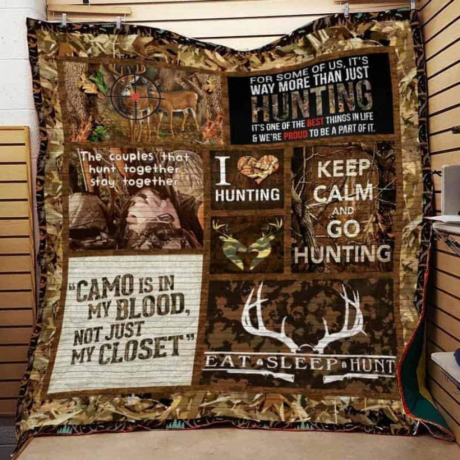 Wozoro Quilt Blanket Hunting Keep Calm And Go Hunting Twin Queen King Size