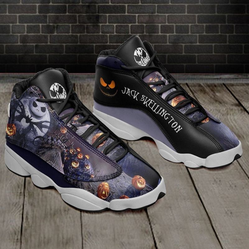 jack skellington air jordan13 shoes h10 air jordan 13 sneaker jd13 sneakers personalized shoes design v710