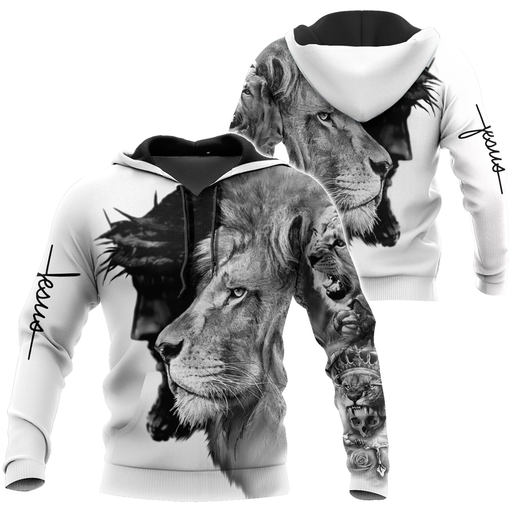 Unifinz Jesus Shirt Christian Apparel Lion Inside Jesus Black Grey White T-Shirt Jesus Hoodie 2022