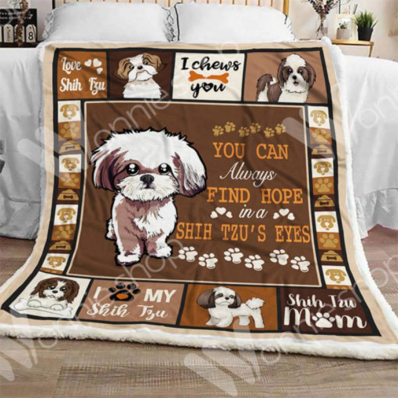 Shih Tzu Dog Sherpa Blanket OCT1601 76O49