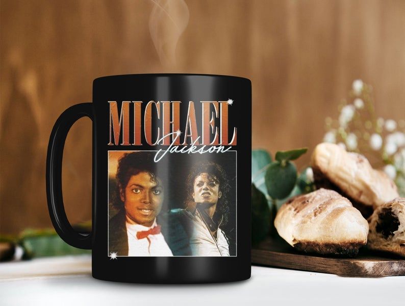 Black Mug MICHAEL JACKSON King of Pop Mug Michael Joseph Jackson Mug MJ Lover Gift Retro Vintage Mug Premium Sublime Ceramic Coffee Mug H99