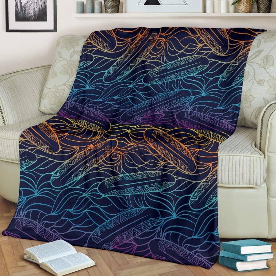 EDM Surfing Wave Pattern Print Blanket – Justbeperfect_Shop