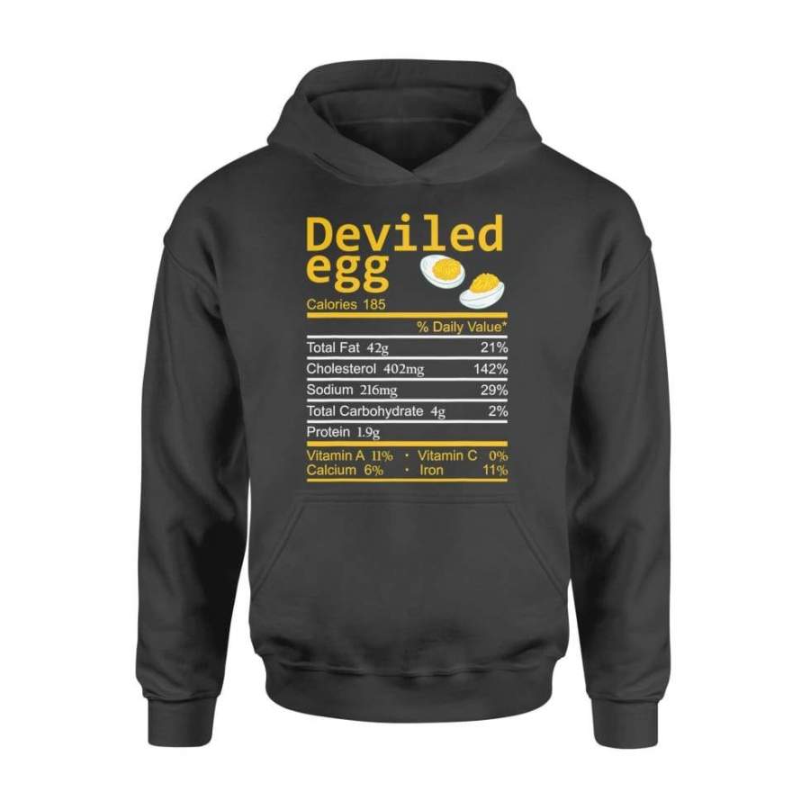 Deviled Egg Nutrition Facts Thanksgiving Costume Christmas – Standard Hoodie