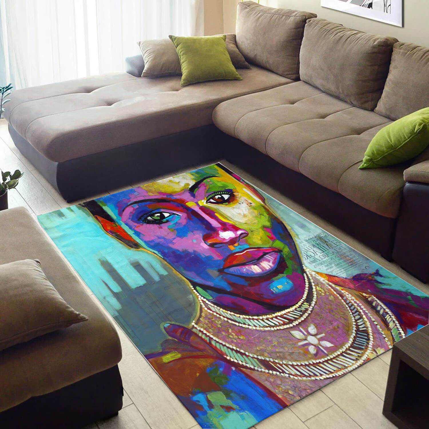 Inspired African American Rug Pretty African Black Queen African Style Floor Rugs African Inspired Home Decor WBG3844