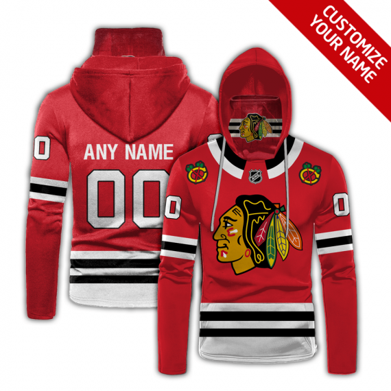 Gift Ideas Personalized Chicago Blackhawks Bandana Hoodie Mh55