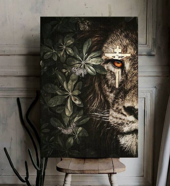 & Canvas | An Awesome Lion Eye Canvas Wall Art, Jesus Canvas, Christian Canvas, Home Decor