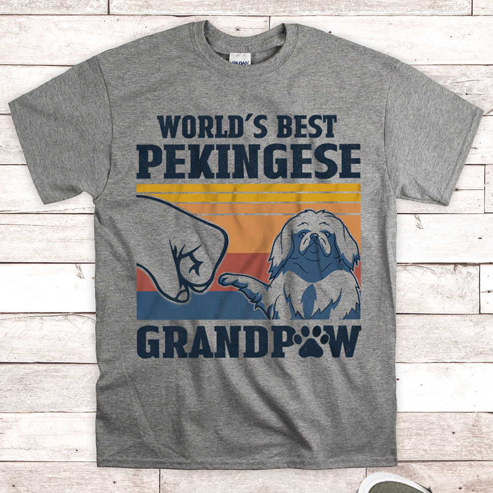 World’S Best Pekingese Grandpaw Shirts Gift For Pekingese Grandpa M0402 Nh95