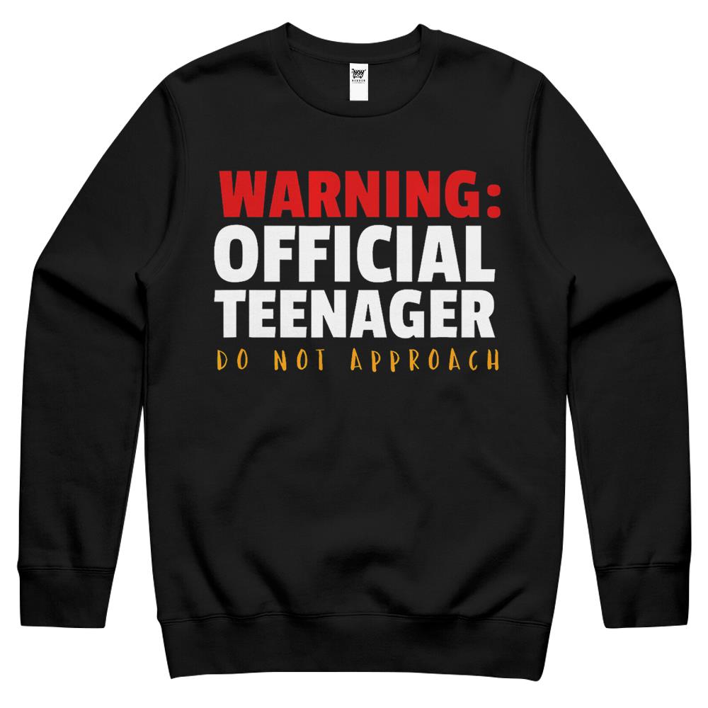 Official Teenager 13 Year Old Funny 13Th Birthday Gift Crewneck Sweatshirt