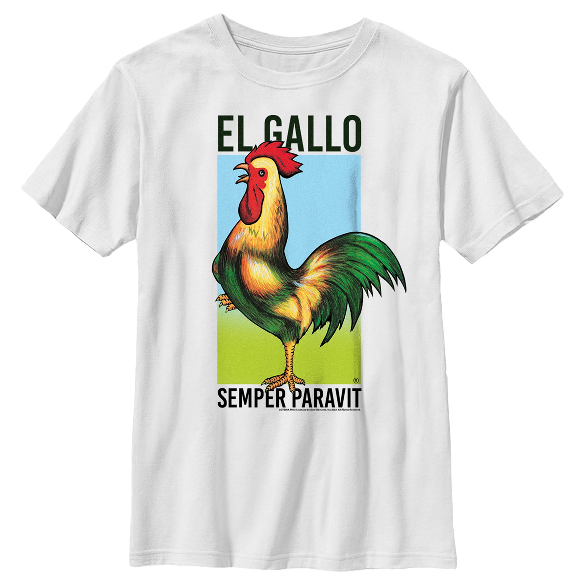 Boy’S Loteria El Gallo Semper Paravit Card T-Shirt