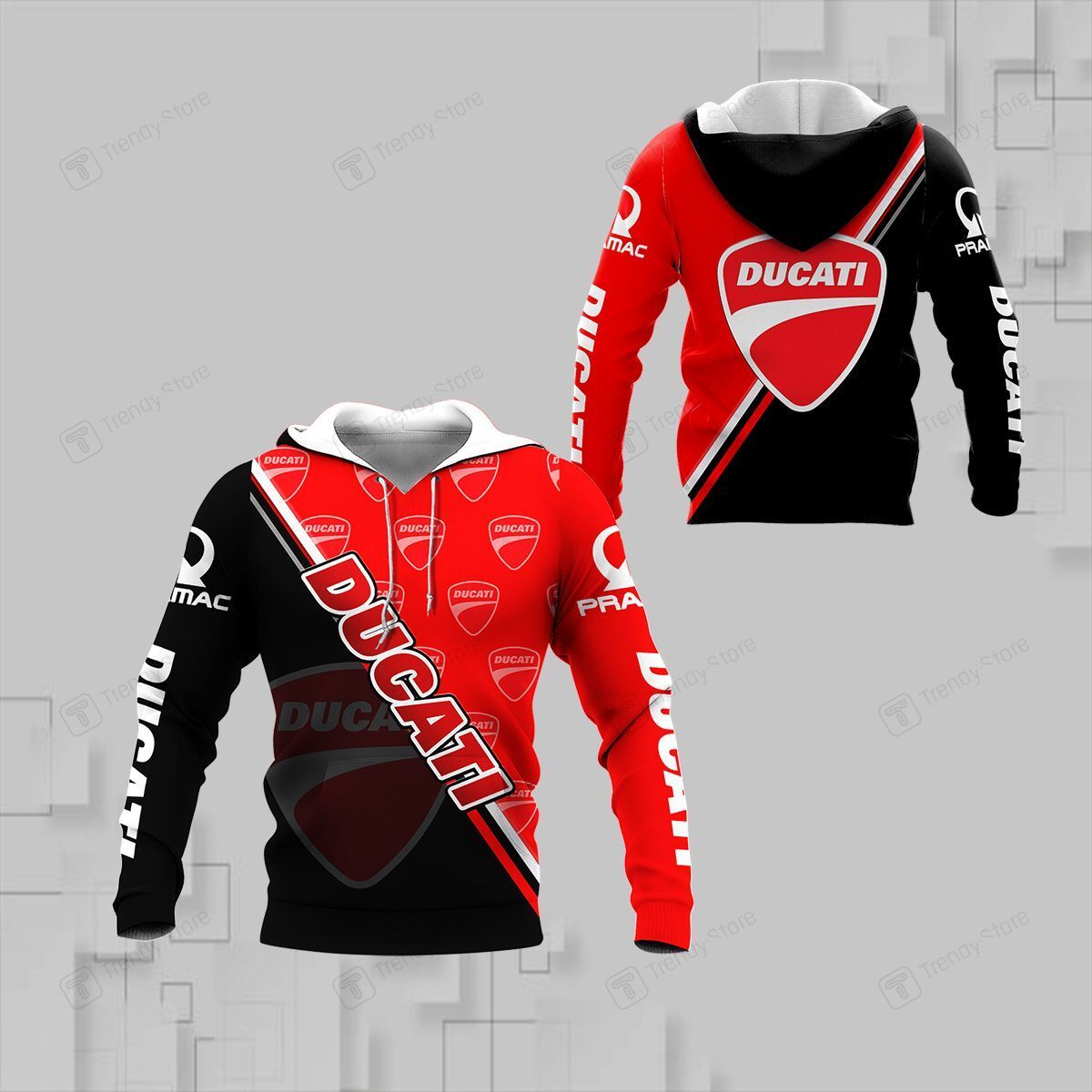 3d All Over Printed Ducati Shirts Ver 5 Red Sothwarm