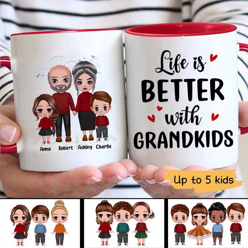 Doll Grandparents Grandkid Better Life Personalized Mug