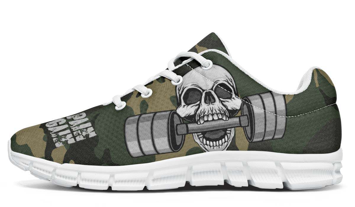 Camo Weights Skull Breathable Sneakers Custom Shoes V179