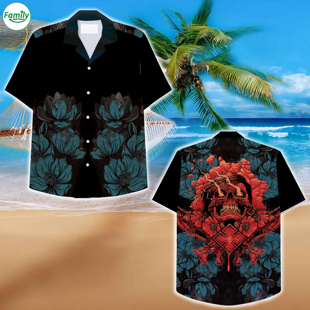 Red Skulls Hawaii Skull Lover Hawaii Shirt For Men Women Ha8312