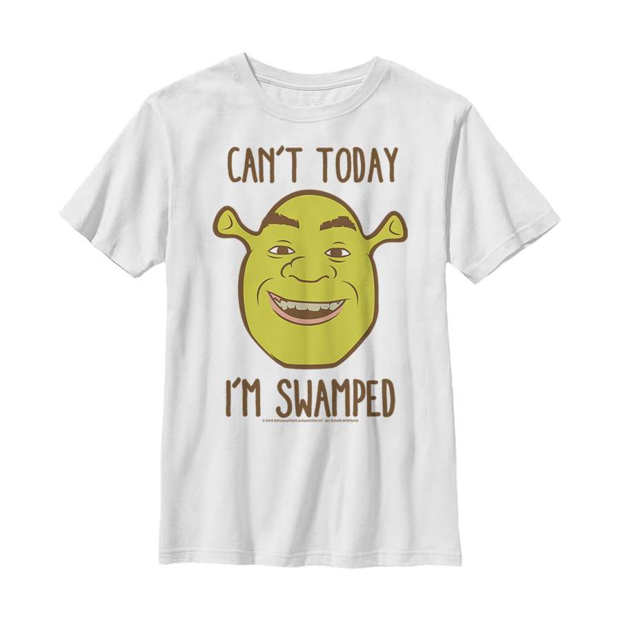 Shrek Boy’s Can’t Today I’m Swamped  T Shirt