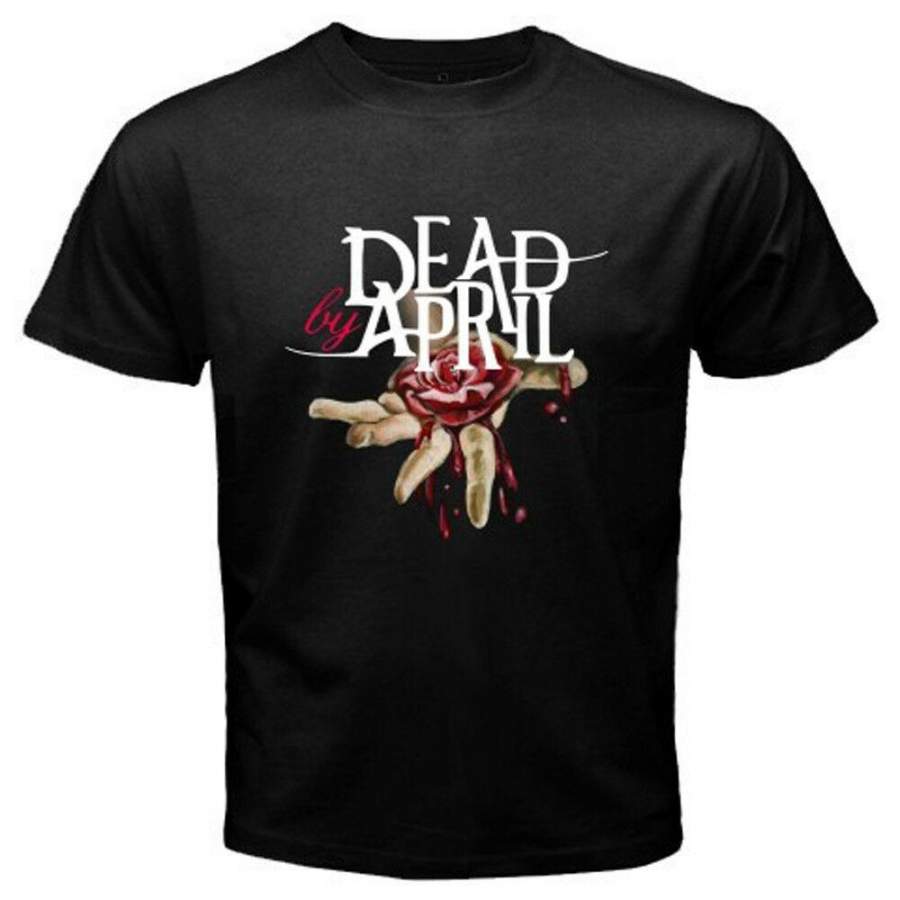 Dead By April Hardcore Band Poster Logo Men’S Black T-Shirt