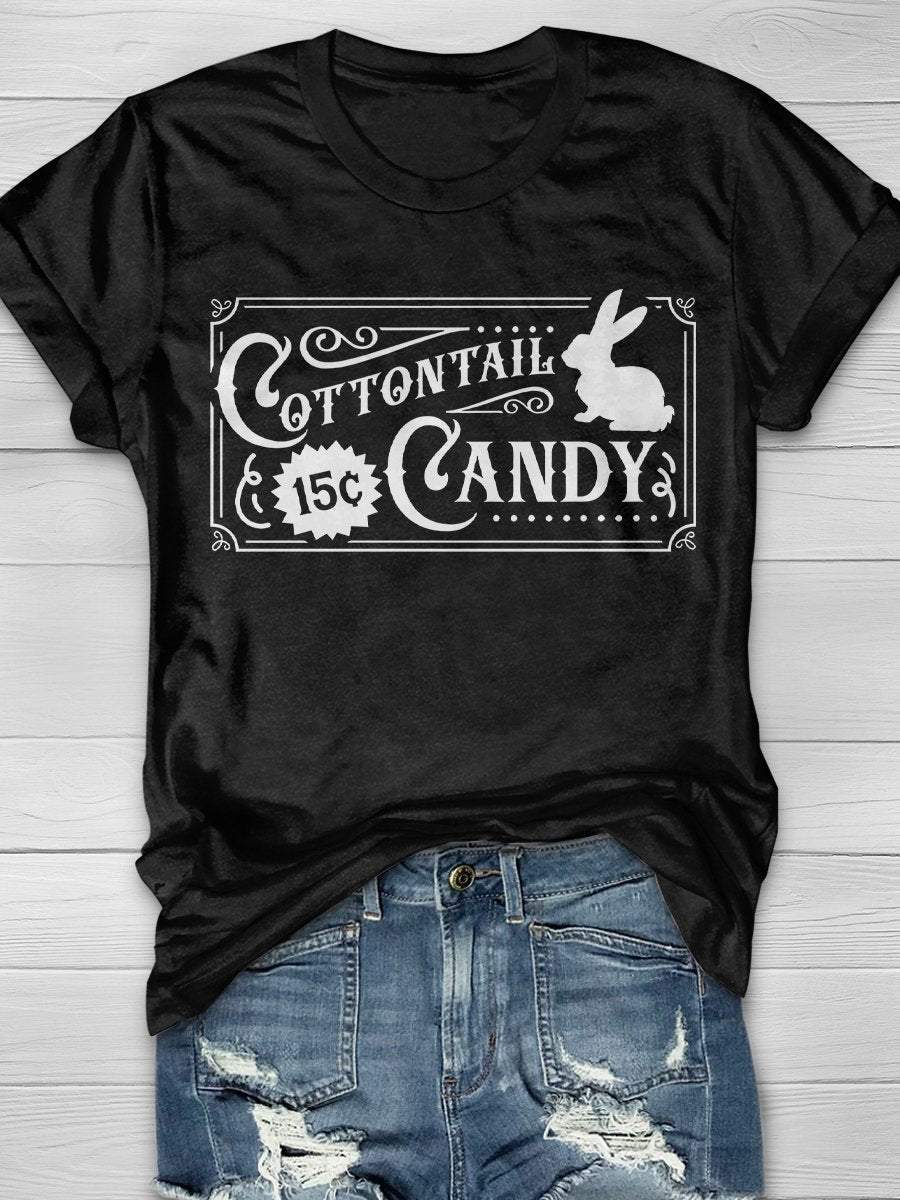 Cottontail Candy Print Short Sleeve T-Shirt