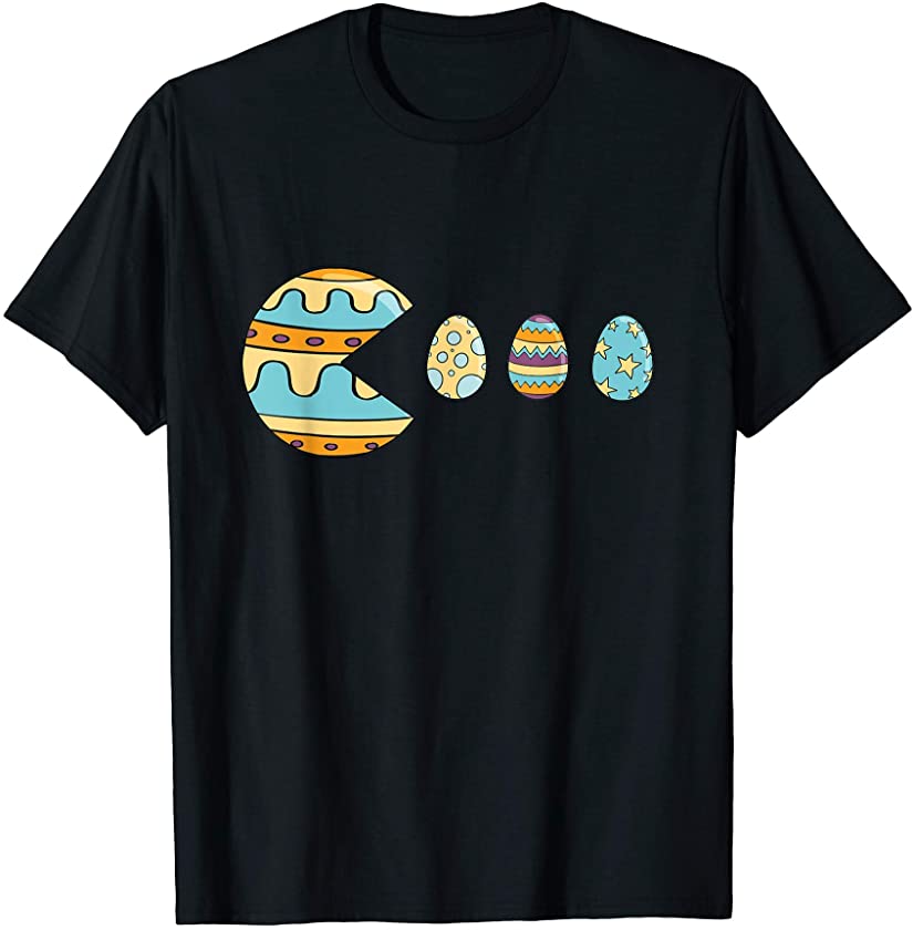 Video Game Bunny Eggs Costume Easter Day Boys Girls Kids T-Shirt