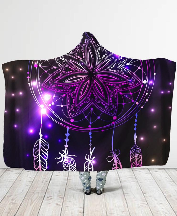 Welcomenative Dreamcatcher 3D Hooded Blanket, All Over Print, Native American