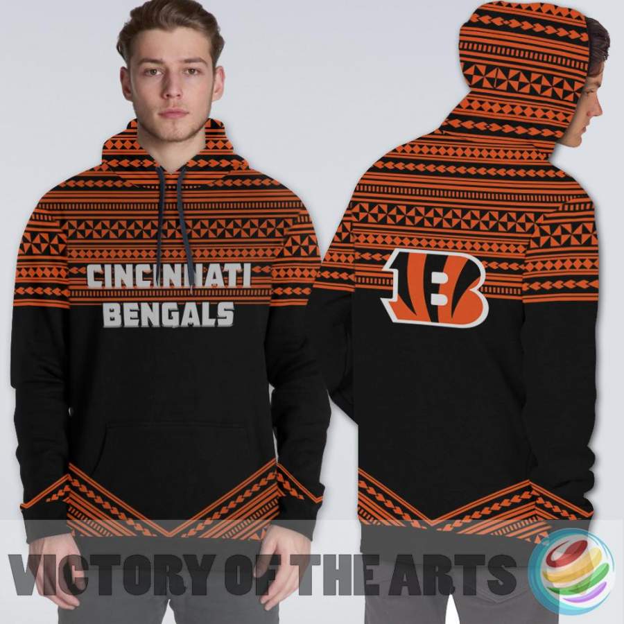 Simple Color Floral Cincinnati Bengals Hoodie