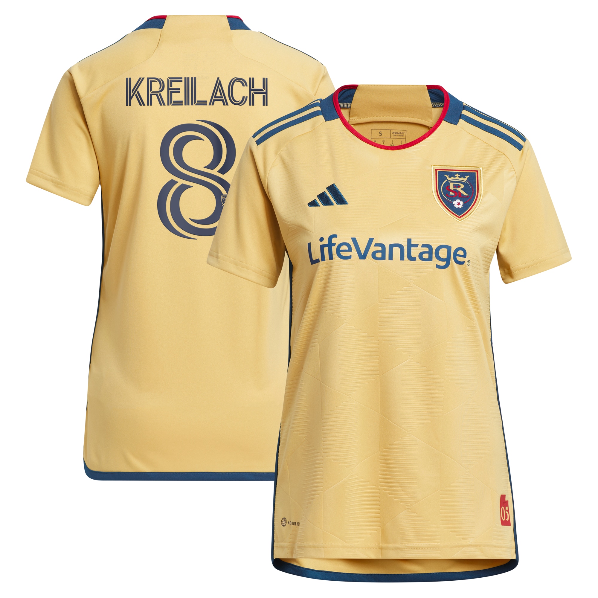 Damir Kreilach Real Salt Lake Women's 2023 The Beehive State Kit Replica Player Jersey – Gold