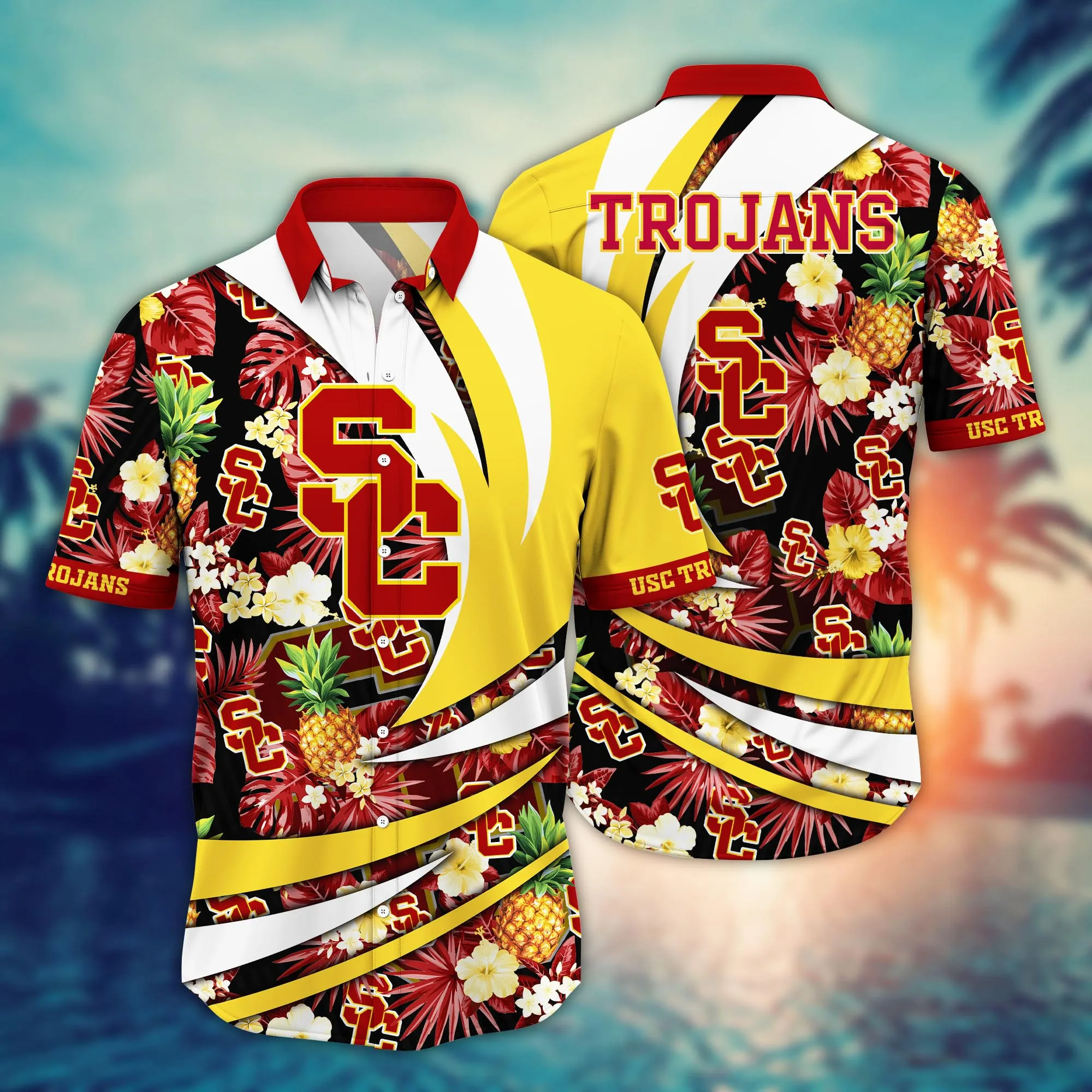 Usc Trojans NCCA Hawaiian Shirt Ice-Cold Drinks Aloha Shirt