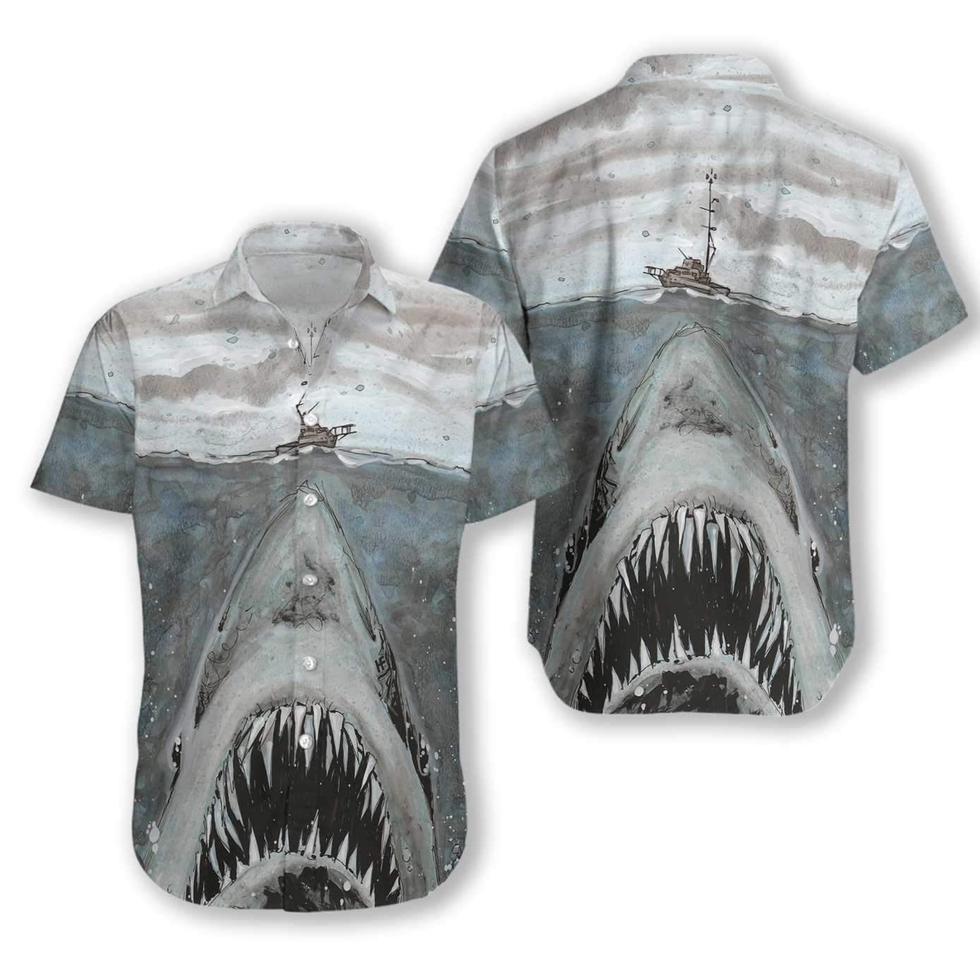 Shark Mouth 02 Ez01 2810 Hawaiian Shirt